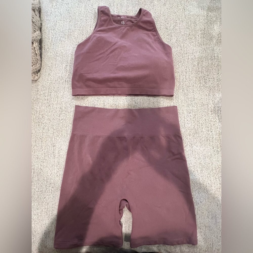 KB Burgundy Tank Top and biker Shorts